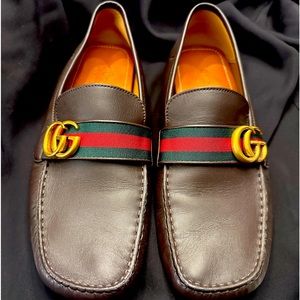 Gucci Leather Driver with Web